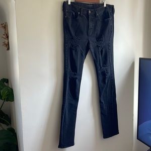 Men’s Bullhead Black Ripped Skinny Jeans 32x34